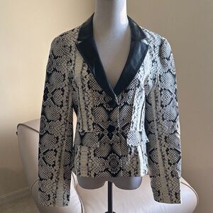 Nanette Lepore Black and White Patterned Blazer